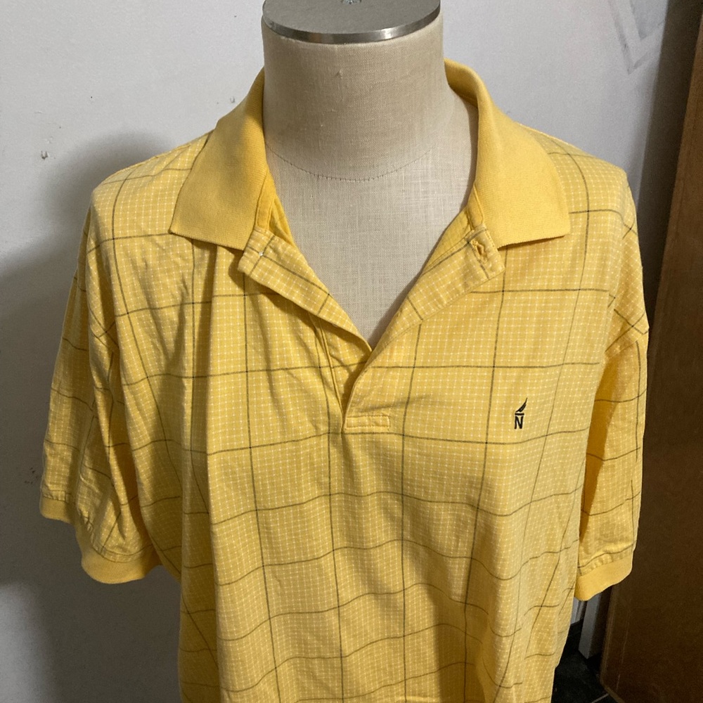 Nautica Mens Polo Shirt. XL Yellow Navy